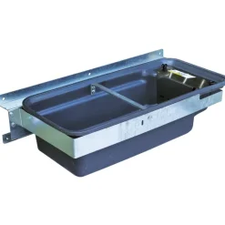 Abreuvoir Polybac 75 M double avec rebord à cordon sans support de fixation
