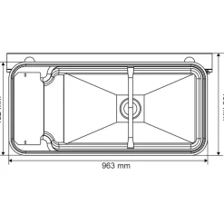 Abreuvoir Polybac 75 M double avec rebord à cordon et support de fixation