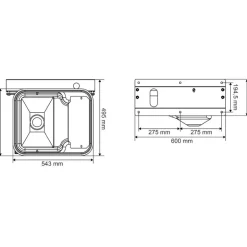 Abreuvoir Polybac 30 M simple avec rebord à cordon et support de fixation