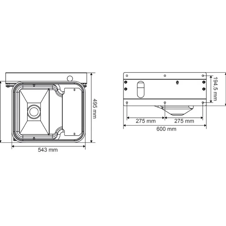 Abreuvoir Polybac 30 M simple avec rebord à cordon sans support de fixation