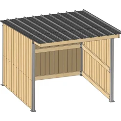 Abri de prairie simple pente SP 3x3 m