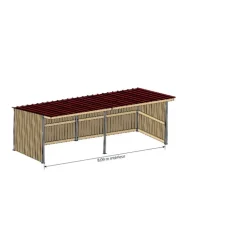 Abri de prairie simple pente SP 3x3 m