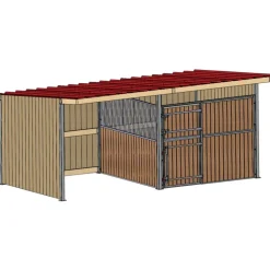 Abri de prairie simple pente SP 3x3 m