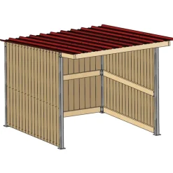Abri de prairie simple pente SP 3x3 m