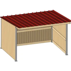 Abri de prairie simple pente SP 3x4 m