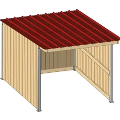 Abri de prairie simple pente SP 4x3 m