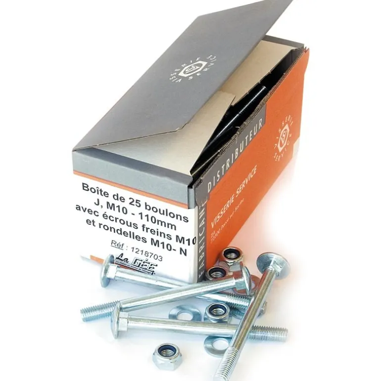 Boulon avec écrou frein Lg. 110 mm