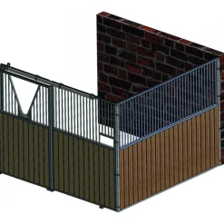 BOX INTÉRIEUR COMPLET (FAÇADE + SÉPARATION) 3X3 M AVEC PORTE COULISSANTE