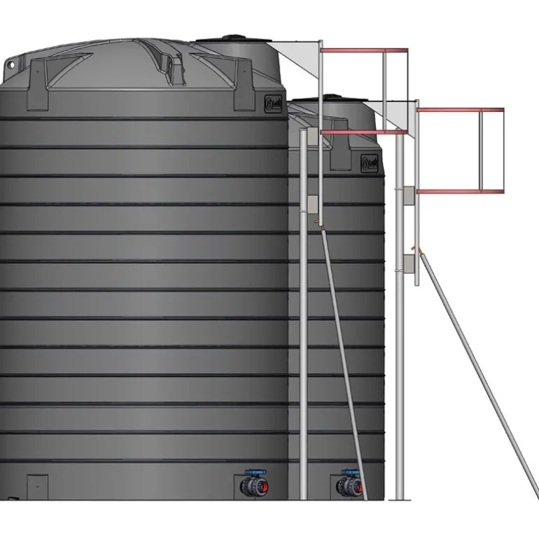 Echelle à crinoline galvanisée