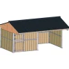 ENSEMBLE 6X3 M TOITURE DOUBLE PENTE DONT 1 ABRI ET 1 BOX