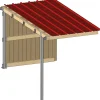 Extension abri de prairie simple pente SP 2x4 m