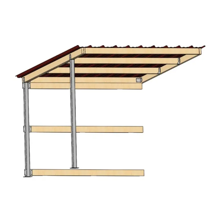 Extension abri de prairie simple pente SP 2x3 m