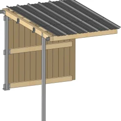 Extension abri de prairie simple pente SP 2x3 m