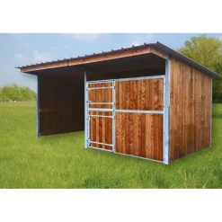 Extension abri de prairie simple pente SP 4x4 m