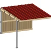 Extension abri de prairie simple pente SP 3x4 m