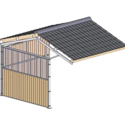 Extension d'abri de prairie double pente 3x3 m