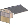 Extension d'abri de prairie double pente 4x3 m