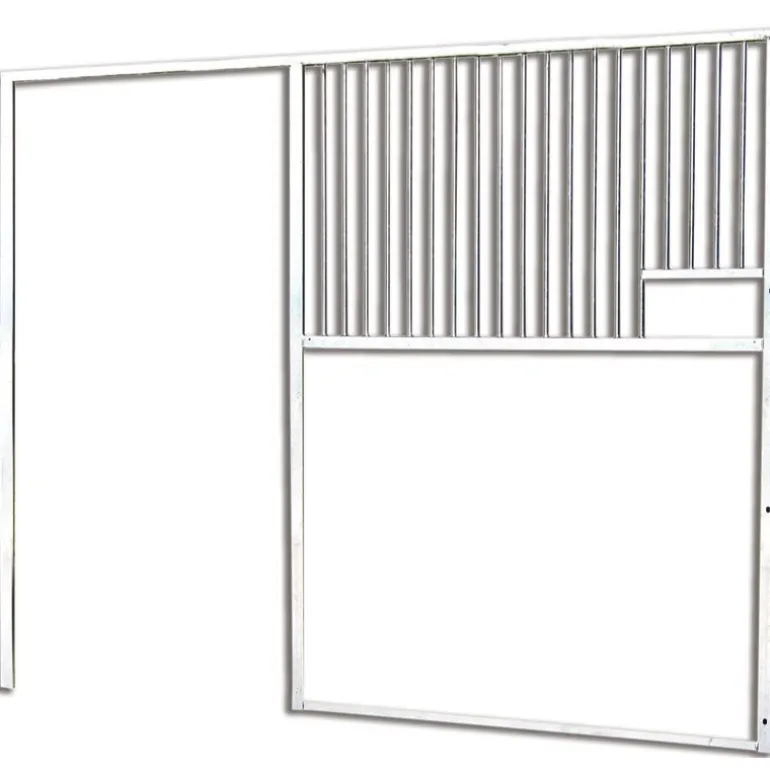 Façade de box barreaudée pour soubassement à maçonner - Larg. 3 m