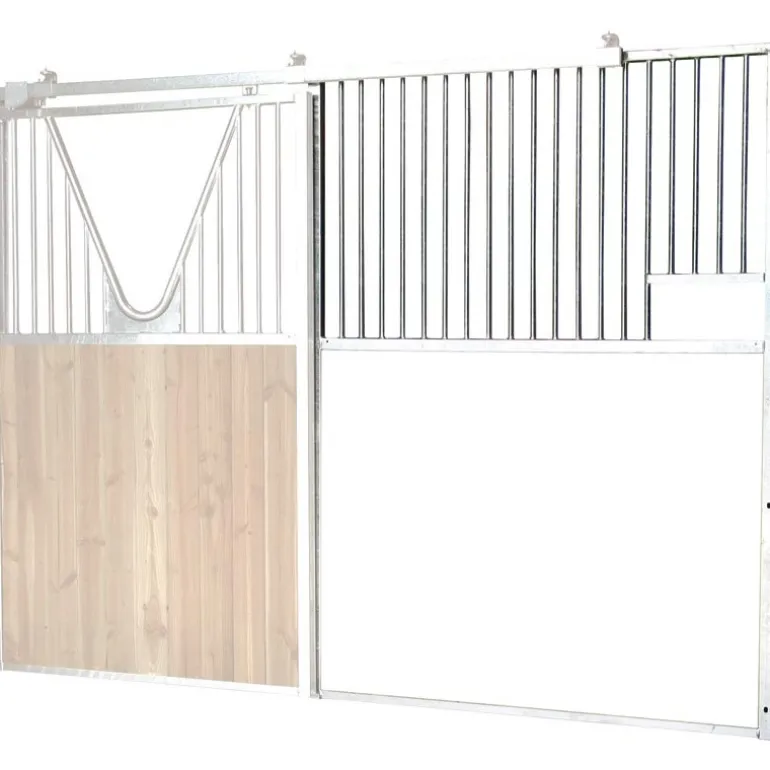 Façade de box barreaudée pour soubassement à maçonner - Larg. 3 m