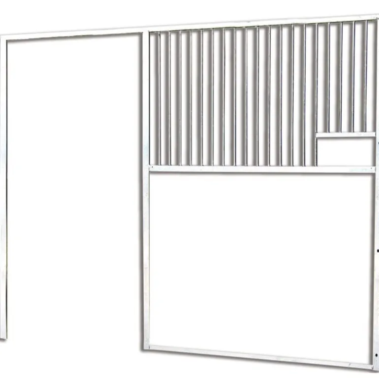Façade de box barreaudée pour soubassement à maçonner - Larg. 3 m