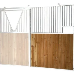 Façade de box barreaudée/bois - Larg. 2,5 m (sans porte)