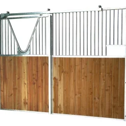 Façade de box barreaudée/bois - Larg. 2,5 m (sans porte)