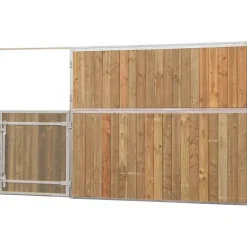 Façade de box pleine bois - Larg. 2,5 m (sans porte)