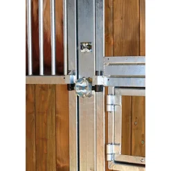 Façade ouvrante barreaudée 3 m avec porte battante barreaudée