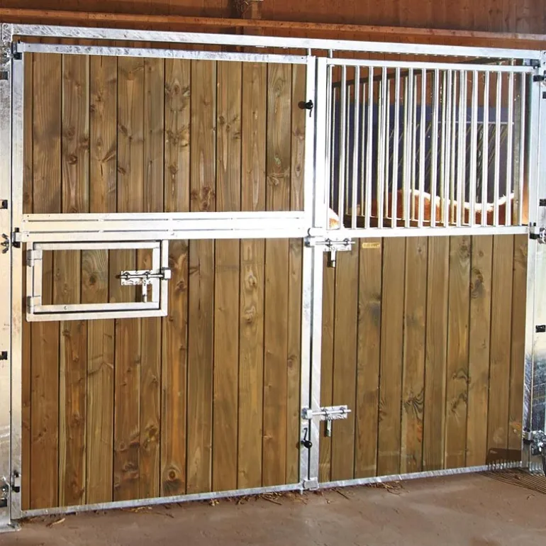 Façade ouvrante pleine bois 3 m avec porte battante