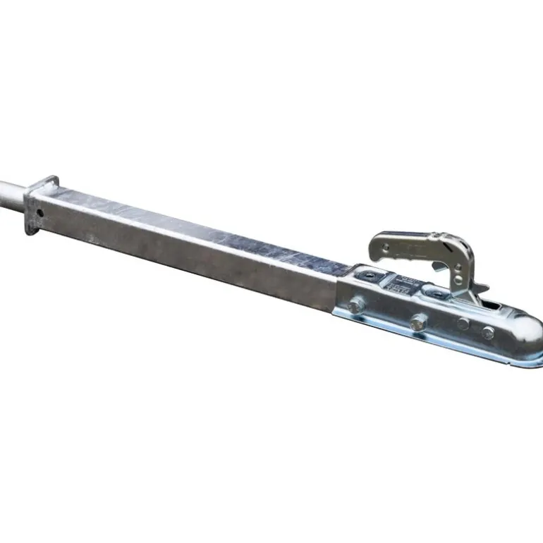 Flèche avec tête d'attelage à boule pour chariot 4 roues