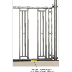 Kit passage de tête à encolure réglable pour panneau libre-service