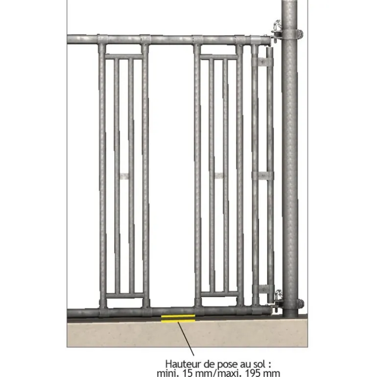 Kit passage de tête à encolure réglable pour panneau libre-service