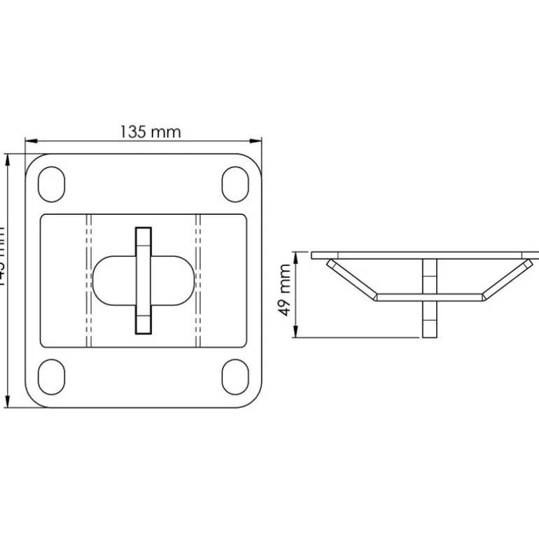 Platine de réception de verrou "EASYLOCK"