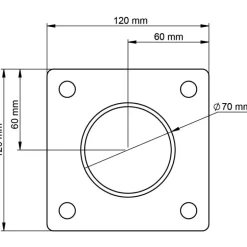 Platine murale pour panneau libre-service
