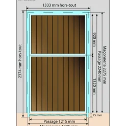 Porte de box complète modèle PRO - Tirant droit