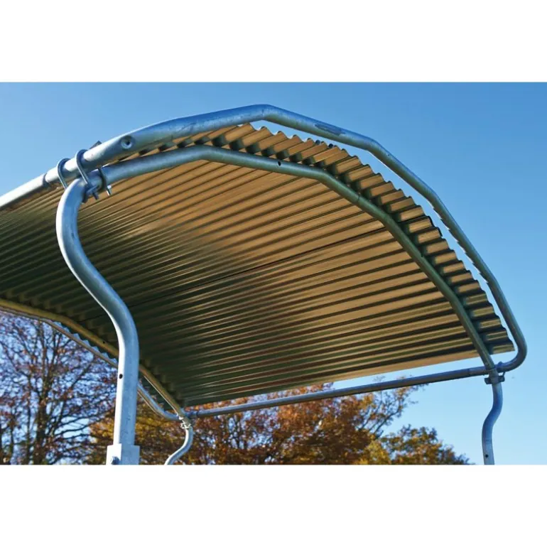 Protection de toit pour râtelier métallique