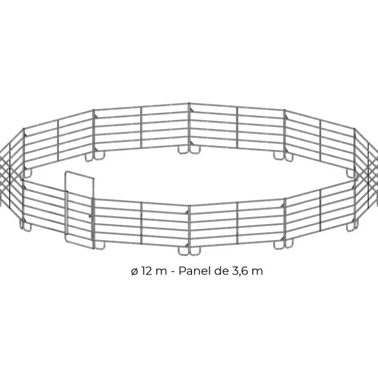 Rond de longe galvanisé Ø 12 m (panel 3,60 m)