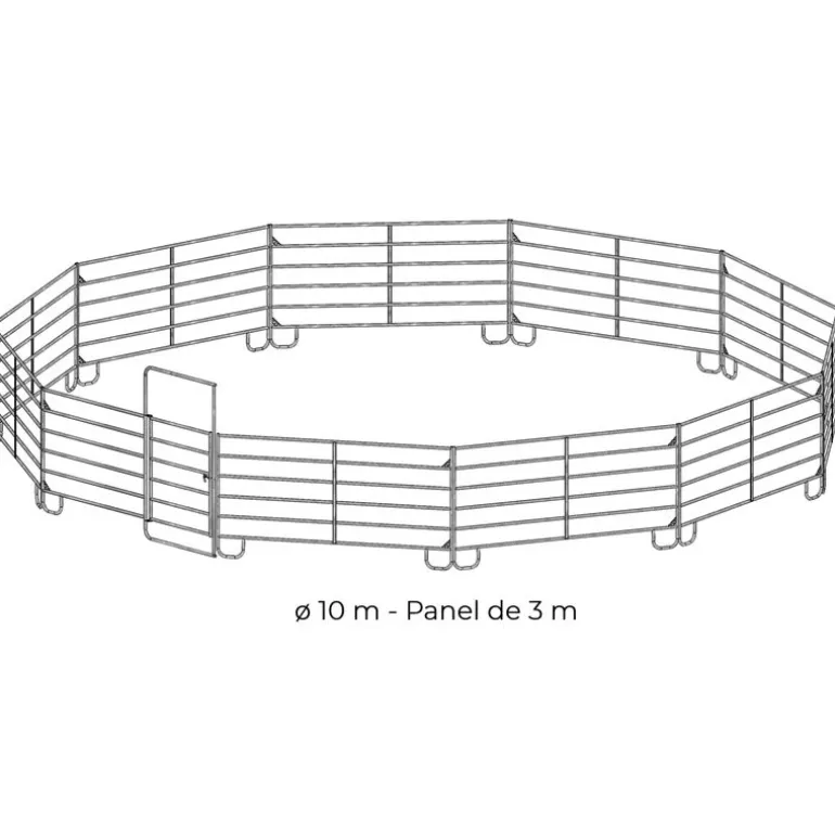 Rond de longe galvanisé Ø 10 m (panel 3 m)