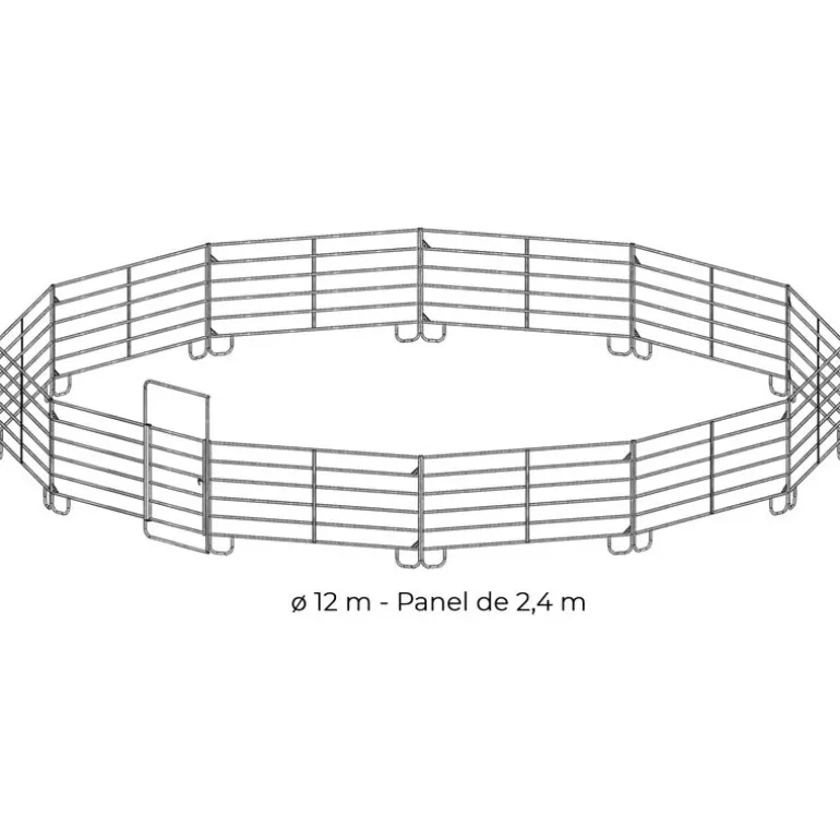 Rond de longe galvanisé Ø 12 m (panel 2,40 m)