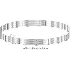 Rond de longe galvanisé Ø 18 m (panel 2,40 m)