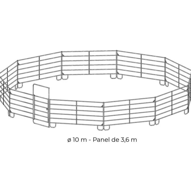 Rond de longe galvanisé Ø 10 m (panel 3,60 m)