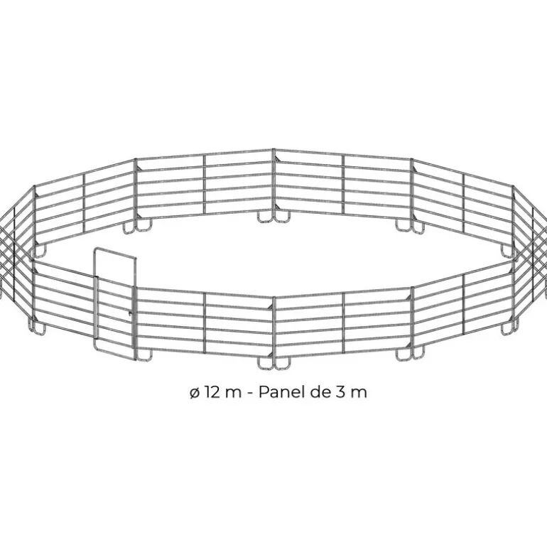 Rond de longe galvanisé Ø 12 m (panel 3 m)