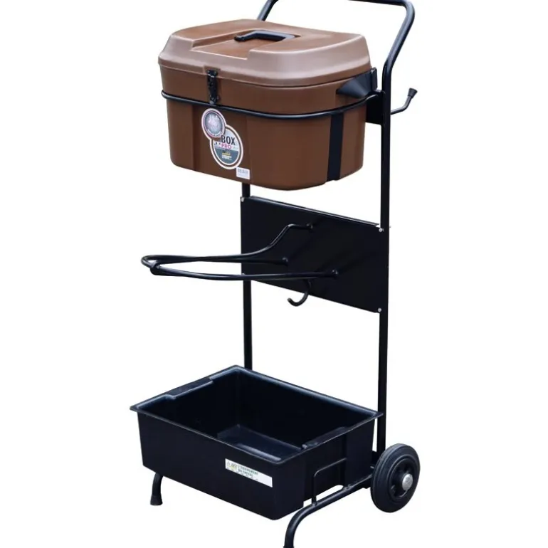 Servante porte-selle avec malle de pansage BOX PRO XL