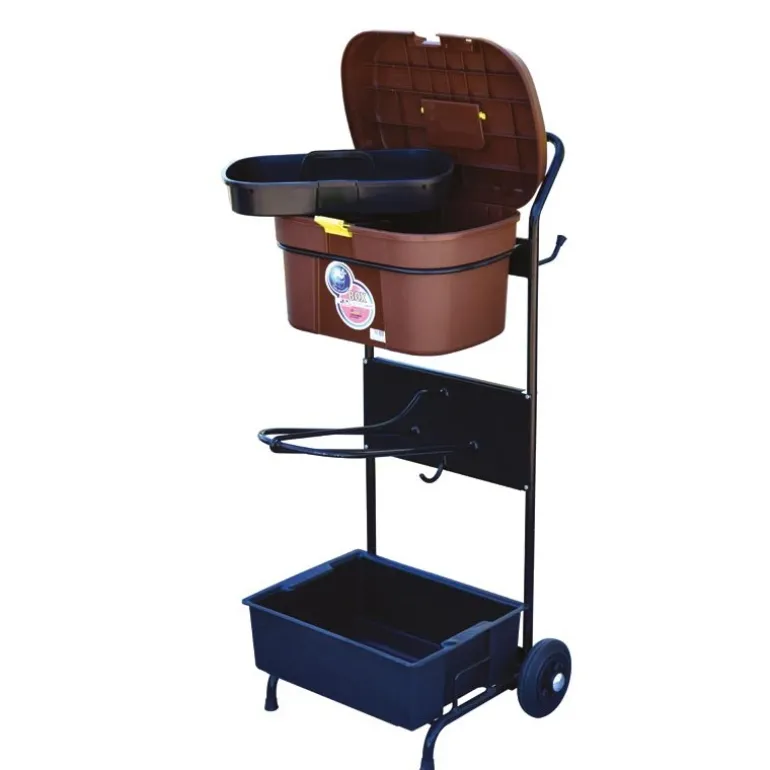 Servante porte-selle avec malle de pansage Box Colors