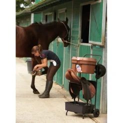 Servante porte-selle avec malle de pansage Box Colors