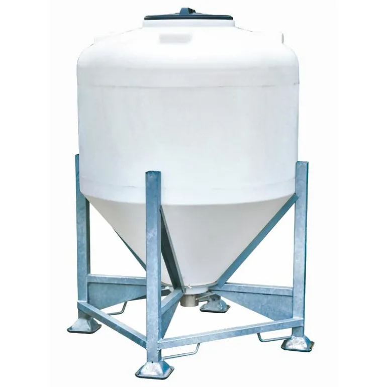 Silo à aliments 1000 L avec trappe sur châssis