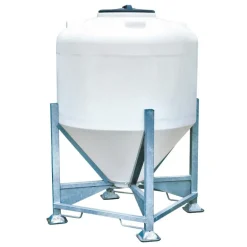 Silo à aliments 1000 L avec trappe sur châssis