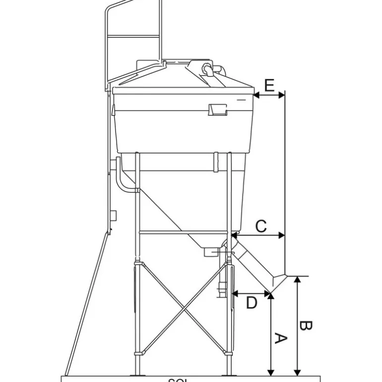 Silo à aliments grande contenance 5,70 m³