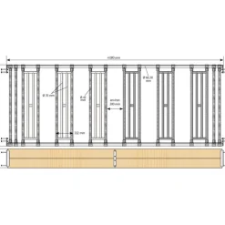 Séparation affouragement pour extension abri SP - Prof. Int. 4 m