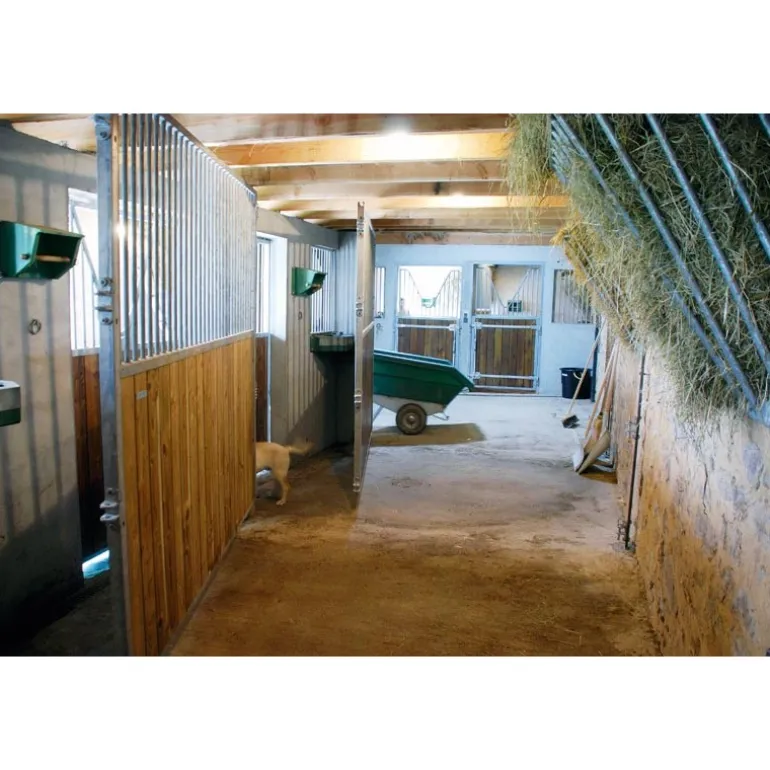 Séparation de box pivotante barreaudée/bois 2,5 m